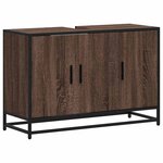 vidaXL Armoire de lavabo de salle de bain chêne marron 90x33x60 cm