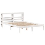 vidaXL Cadre de lit sans matelas blanc 140x190 cm bois de pin massif