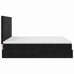 VidaXL Cadre de lit ottoman avec matelas noir 180x200cm velours