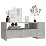 vidaXL Table basse Gris béton 102x55x42 cm Bois d'ingénierie