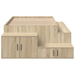 vidaXL Cadre de lit de rangement en chêne Sonoma 90x190 cm