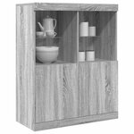 vidaXL Buffet sonoma gris 81x37x100 cm bois d'ingénierie