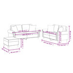 vidaXL Ensemble de canapés 3 Pièces et coussins rouge bordeaux similicuir