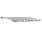 vidaXL Cadre de store manuel avec LEDs Anthracite et blanc 5 × 3 5 m