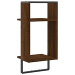 vidaXL Étagère murale avec barre chêne marron 30x25x65 cm