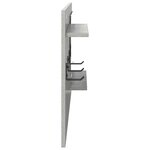 vidaXL Porte-manteau mural avec étagère avec stockage avec miroir Gris Béton 90 x 10 x 50 cm