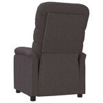 vidaXL Fauteuil inclinable Marron foncé Tissu
