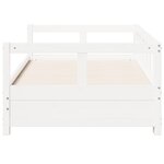 vidaXL Lit de jour sans matelas blanc 80x200 cm bois de pin massif