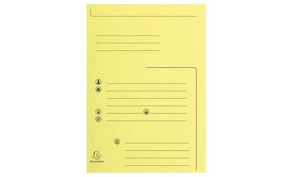 Paquet de 25 chemises 2 rabats SUPER 250 Contact - 24x32cm x 5 EXACOMPTA