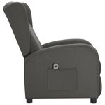 Vidaxl fauteuil inclinable électrique gris foncé tissu