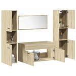 vidaXL Ensemble de meubles de salle de bain 4 Pièces chêne sonoma