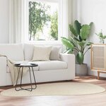 vidaXL Tapis HUARTE Beige 140 x 200 cm Polyester