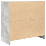 vidaXL Buffet gris béton 80x35x76 cm bois d'ingénierie