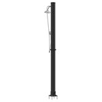vidaXL Douche solaire extérieure Noir 217 cm PVC  aluminium