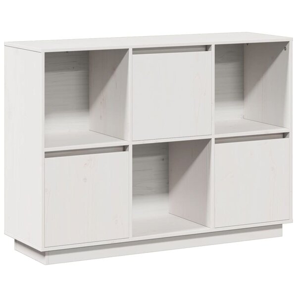 vidaXL Buffet Blanc 110 5x35x80 cm Bois massif de pin