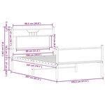 vidaXL Cadre de lit sans matelas chêne sonoma 100x200 cm