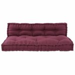 vidaXL Coussin de canapé sur palette 2 Pièces Marron tissu