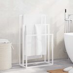 vidaXL Porte-serviettes sur pied Blanc 48x24x79 cm Fer