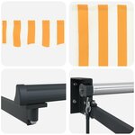 vidaXL Store rétractable manuel avec LEDs 3 5 x 2 5 m