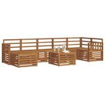 vidaXL Ensemble de canapés d'extérieur 8 Pièces Naturel