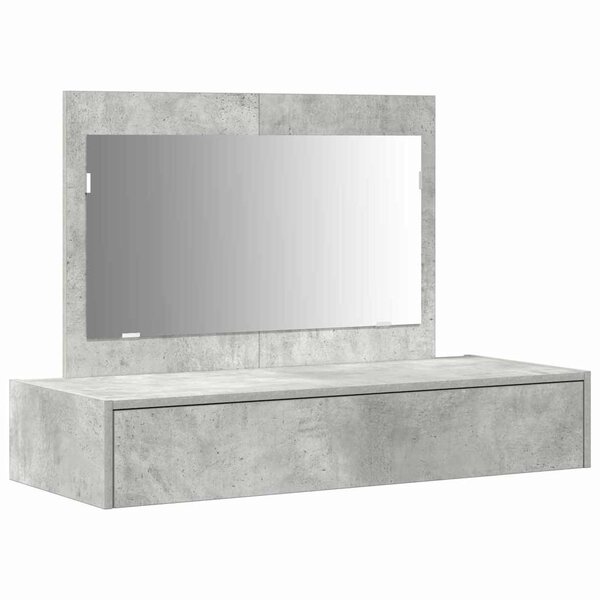 vidaXL Table de Toilette Gris 100 x 40 x 70 cm Bois d'ingénierie