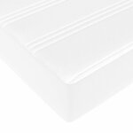 vidaXL Cadre de lit avec matelas Blanc 120 x 200 cm tissu