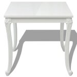 vidaXL Table à manger 80x80x76 cm blanc brillant