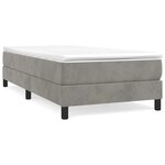 vidaXL Cadre de lit Gris clair 80x200 cm Velours