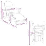 vidaXL Chaise de jardin Adirondack et repose-pieds bois massif acacia