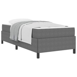 vidaXL Cadre de lit avec matelas Gris clair 100 x 200 cm tissu