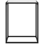 vidaXL Table console Blanc 60x35x75 cm Verre trempé