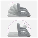 vidaXL Chaise de sol réglable avec accoudoir