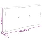 vidaXL Coussin de palette motif à carreaux noir 70x40x12 cm tissu