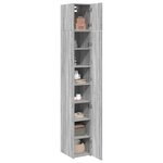 vidaXL Armoire de rangement mince sonoma gris 30x42 5x225 cm