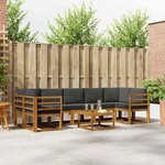 vidaXL Ensemble de canapés d'extérieur 8 Pièces Naturel et Anthracite