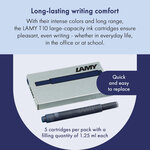 Etui de 5 Cartouches d'encre Grande Capacité T10 Bleu Noir LAMY