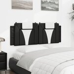 vidaXL Coussin de tête de lit noir et blanc 140 cm similicuir