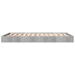 vidaXL Cadre de lit sans matelas gris béton 120x190 cm