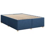 vidaXL Sommier à lattes de lit avec matelas Bleu 140x190 cm Tissu