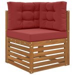 vidaXL Coussin de canapé d'extérieur Polyester Bordeaux 60 x 60 cm