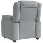 vidaXL Fauteuil de massage inclinable Gris clair Tissu