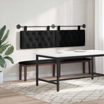 vidaXL Tête de lit suspendue Noir Tissu