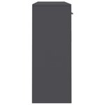 vidaXL Buffet Gris 110x30x75 cm Bois d’ingénierie