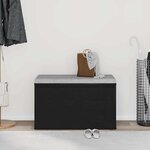 vidaXL banc avec tiroir Noir 80 x 40 x 45 cm Bois d'ingénierie