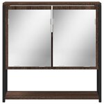vidaXL Armoire à miroir de salle de bain chêne marron bois ingénierie