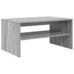 vidaXL Table basse Gris Sonoma 80 x 50 x 40 cm Bois d'ingénierie
