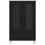 vidaXL Buffet haut noir 69 5x31x115 cm bois d'ingénierie