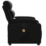 vidaXL Fauteuil de massage inclinable noir similicuir