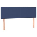 vidaXL Sommier à lattes de lit avec matelas LED Bleu 140x200 cm Tissu