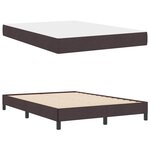 vidaXL Lit à ressorts avec matelas Marron foncé 140 x 190 cm tissu